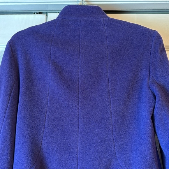 NWT Lafayette 148 Purple Wool-Blend Mandarin Collar Evening Jacket sz 6 - Picture 8 of 14